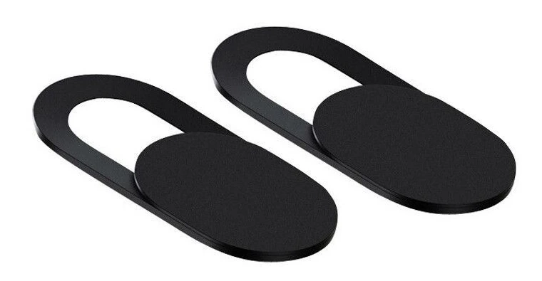 Black sliding camera covers; final pack quantity is not confirmed